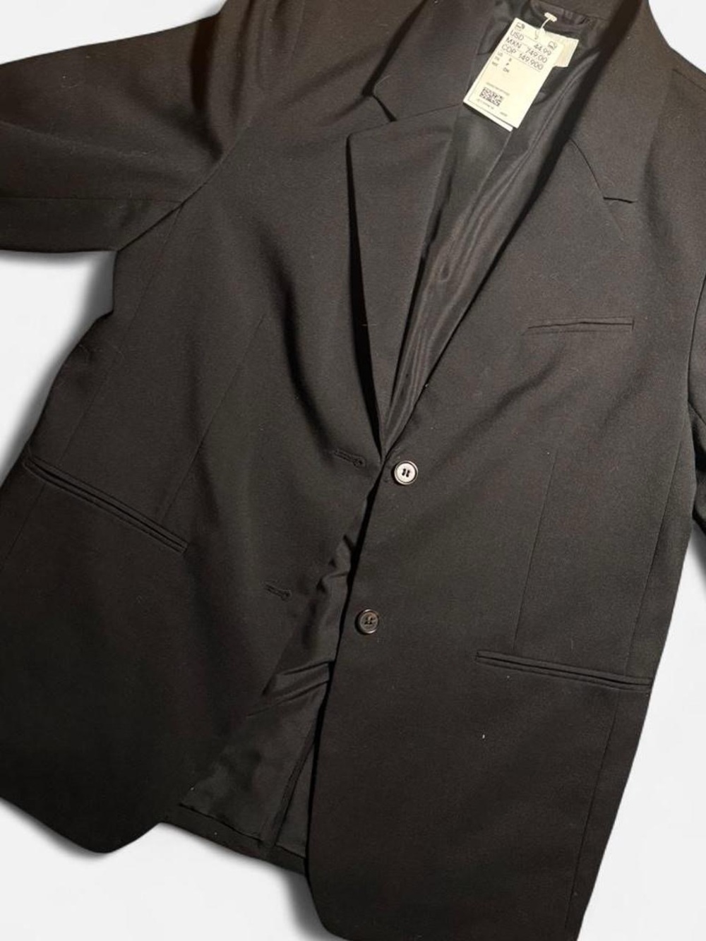 Classic Black Womens Blazer - Tailored Two-Button Jacket
